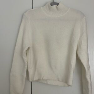 Zara White Turtle Neck Sweater
